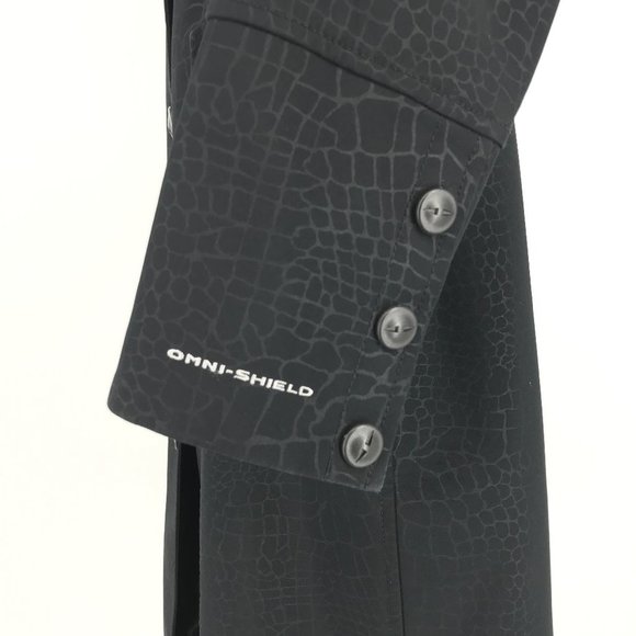 COLUMBIA TITANIUM OMNI SHIELD WOMENS TRENCH COAT BLACK - Picture 8 of 15